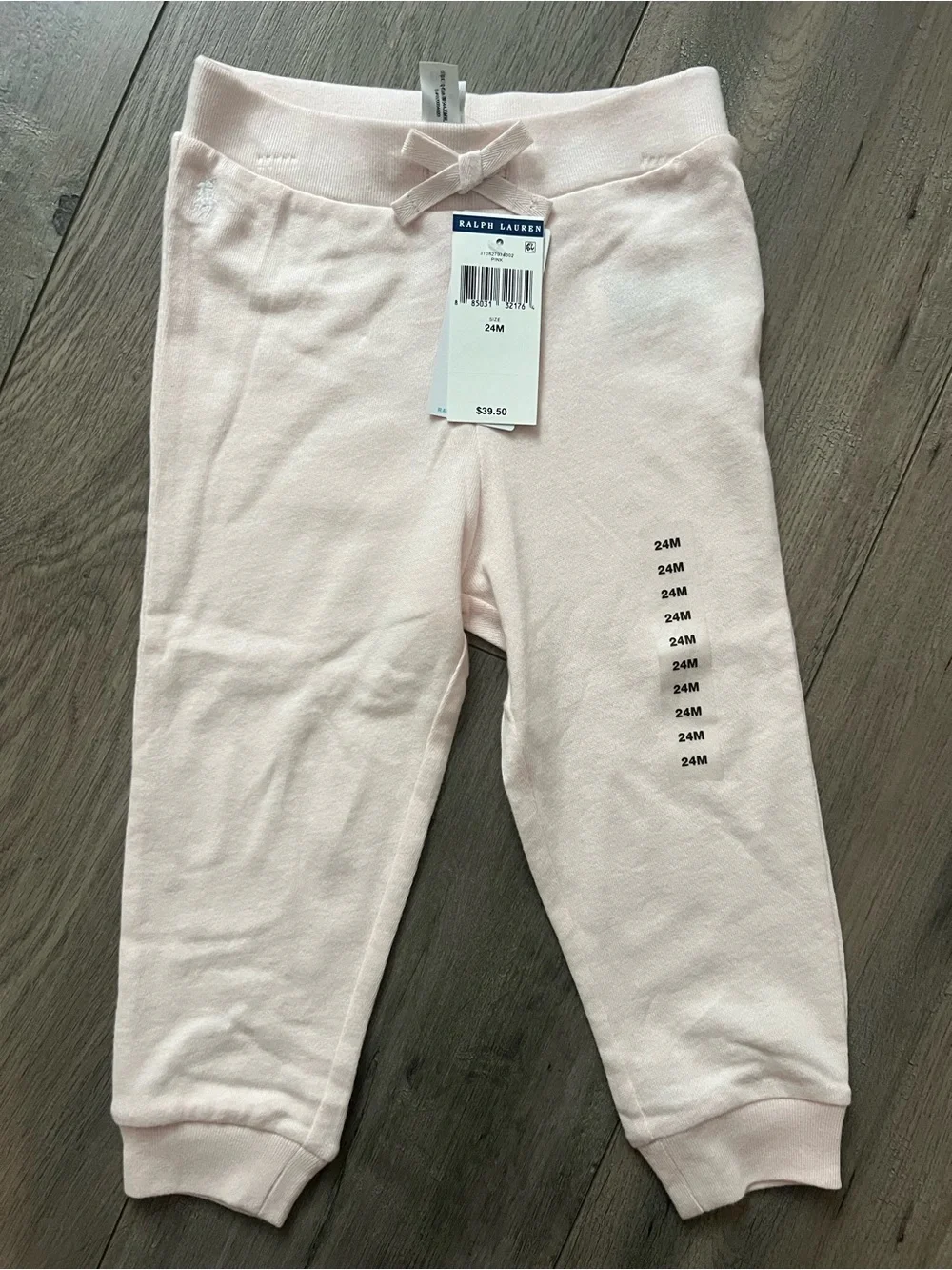 Ralph Lauren Light Pink Baby Jogger Pants